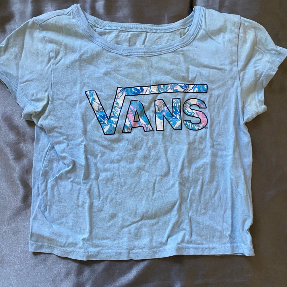 Vans light blue crop top small